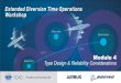 Module 4...ICAO EDTO Workshop – Module 4 : Type Design & Reliability Considerations At the end of this module, participants will be familiar with the affected areas of Type Design