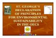 ST. GEORGE’S DECLARATION OF PRINCIPLES FOR ENVIRONMENTAL SUSTAINABILITY IN THE OECS · 2009. 5. 11. · RATIONALE The people and governments of the Eastern Caribbean States (OECS)