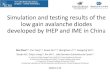 Simulation and testing results of the low gain avalanche …...Simulation and testing results of the low gain avalanche diodes developed by IHEP and IME in China Mei a,c,dZhaoa,d a,c,d,