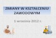 ZMIANY W KSZTAŁENIUold.ko.poznan.pl/pub/ftp/Nadzor/wspomaganie/prezentacja -zmiany … · Technik masażysta Zdrowia Z X 2 K1 wykonywanie usług masażu Kształcenie wyłącznie
