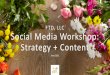 FTD, LLC Social Media Workshop: Strategy + ContentSocial Media Workshop: Strategy + Content June 2021 FTD, LLC About Krista 3 Part Workshop 1. Strategy + Content Planning 2. Channel