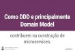 Como DDD e principalmente Domain Model...2021/03/24  · 筐撚uais contextos e entidades? Eric Evans diz que: 窶廾 coraﾃｧﾃ｣o do software estﾃ｡ na sua capacidade de resolver