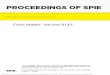 PROCEEDINGS OF SPIE PROCEEDINGS OF SPIE Volume 9143 Proceedings of SPIE 0277-786X, V. 9143 SPIE is an