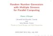 Random Number Generators with Multiple Streams for Parallel Computing
