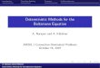 Deterministic Methods for the Boltzmann Equation
