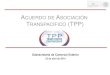 ACUERDO DE ASOCIACIÓN TRANSPACÍFICO (TPP)...Se discutieron algunos temas pendientes como la cláusula ratchet, el artículo de pagos y transferencias, y los anexos de servicios