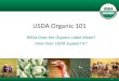 USDA Organic 101 - U.S. Department of Agriculture
