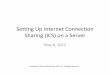 Setting Up Internet Connection Sharing (ICS)