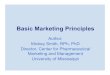 Basic Marketing Principles -