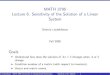 MATH 3795 Lecture 6. Sensitivity of the Solution of a Linear System