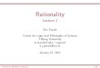 Rationality - Lecture 1 - Stanford Artificial Intelligence Laboratory