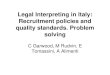 Legal Interpreting in Italy: Recruitment policies and quality