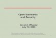 Open Standards and Security - David A. Wheeler's Personal Home Page