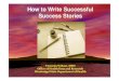 How to Write Successful Success Stories