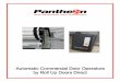 Pantheon is a low voltage DC commercial rolling door operator