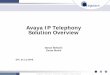 Avaya IP Telephony Solution Overview - Katedra za telekomunikacije