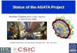 Status of the AGATA Project - GSI Indico (Indico)...Status of the AGATA Project Andres Gadea (IFIC-CSIC, Spain) on behalf the AMB NUSPIN Workshop, GSI Darmstadt, Germany 26 th –