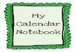 My Calendar Notebook - Homeschool Creations
