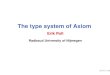The type system of Axiom - Radboud Universiteit - Radboud Universiteit