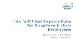 Intelâ€™s Ethical Expectations for Suppliers & their Employees