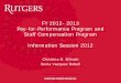 FY 2012- 2013 Pay-for-Performance Program and Staff Compensation