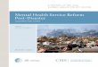 Mental Health Service Reform Post-Disaster