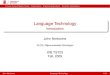 Language Technology - Introduction