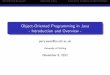 Object-Oriented Programming in Java - Introduction and Overview