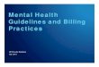 Mental Health Guidelines and Billing Practices