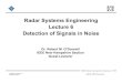 Radar Systems Engineering Lecture 6 Detection of Signals in Noise