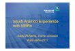 Saudi Aramco Experience with MBRs