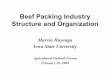 Beef Packing Industry Structure and Organization