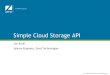 Simple Cloud Storage API