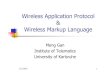 Wireless Application Protocol Wireless Markup Language
