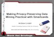 Making Privacy-Preserving Data Mining Practical with Smartcards