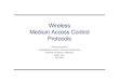 Wireless Medium Access Control Protocols
