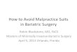 How to Avoid Malpractice Suits in Bariatric Surgery