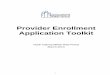 Provider Enrollment Application Toolkit - North Dakota State