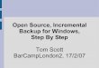 Open Source, Incremental Backup for Windows, Step By Step