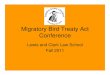 Migratory Bird Treaty Act Conference - ODFW Home Page