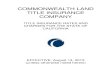 COMMONWEALTH LAND TITLE INSURANCE COMPANY