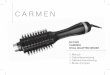 DC1090 CARMEN OVAL QUATTRO BRUSHProductname: Carmen Oval Quattro Brush EAN giftbox: 5011832069733 SPECIFICATIONS: Oval brush for easy blow dry and volume The combination bristles results
