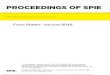 PROCEEDINGS OF SPIE · PROCEEDINGS OF SPIE Volume 9046 Proceedings of SPIE 0277-786X, V. 9046 SPIE is an international society advancing an interdisciplinary approach to the science