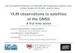 VLBI observations to satellites of the GNSS · 2017. 12. 11. · Estimated zenith wet delays (zwd) of session 131a. 6th International Colloquium on Scientific and Fundamental Aspects