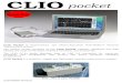 CLIO Pocket in pills - Audiomatica · 2021. 6. 10. · CLIO Pocket is Audiomatica's new Electro-Acoustical Multi-Platform Personal measurement system. The system comes complete of