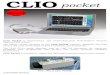 CLIO Pocket in pills · 2021. 6. 10. · CLIO Pocket is Audiomatica's new Electro-Acoustical Multi-Platform Personal measurement system. The system comes complete of the CLIO Pocket