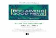 “From the Beginning” July 11, 2021 · 2021. 7. 11. · July 11, 2021 8:30 Tradional Service “From the Beginning” Reclaiming Good News Series – Week 1 Seventh Sunday a Ler