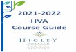 2021-2022 HVA Course Guide - Higley Unified School District · The high school transcripts will reflect the grade the student earned; however, the grade will not be calculated in