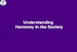Understanding Harmony in the Society...understanding of the harmony at all levels of our being –from self to the entire existence (individual, family, society, nature/existence)