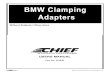 BMW Clamping Adapters - Chief Technology · 2021. 7. 27. · BMW CLAMPING ADAPTERS – 519638 WITHOUT SIDE JACK LIFTING HOLES BMW 5 Series Clamping Instructions (2001-2003) (Refer